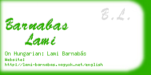 barnabas lami business card